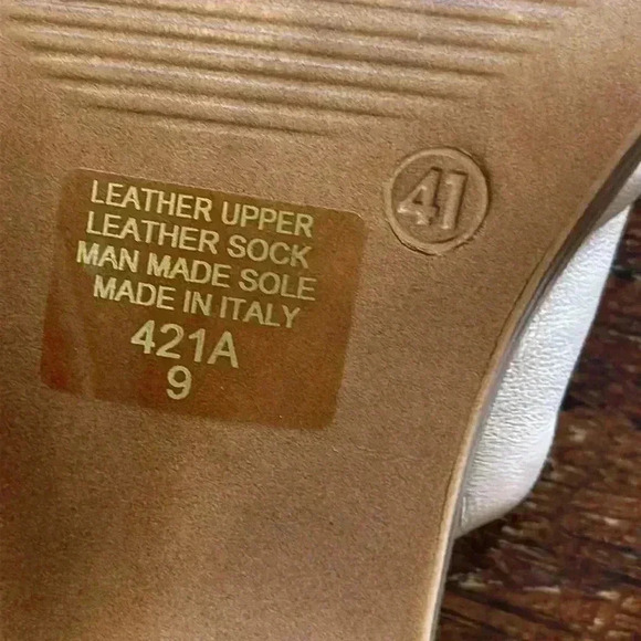 Cristina Francini | Leather Twist Block Heel Slip on Sandal - Picture 7 of 7